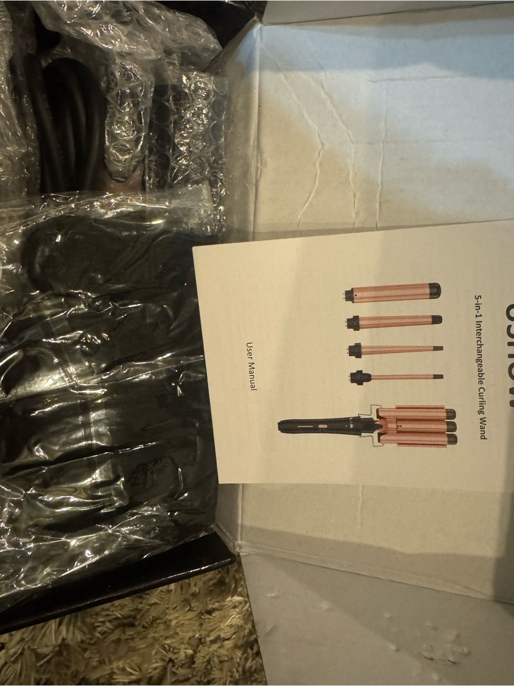 3-Bar Interchangeable Curling Wand - Rose Gold and Black